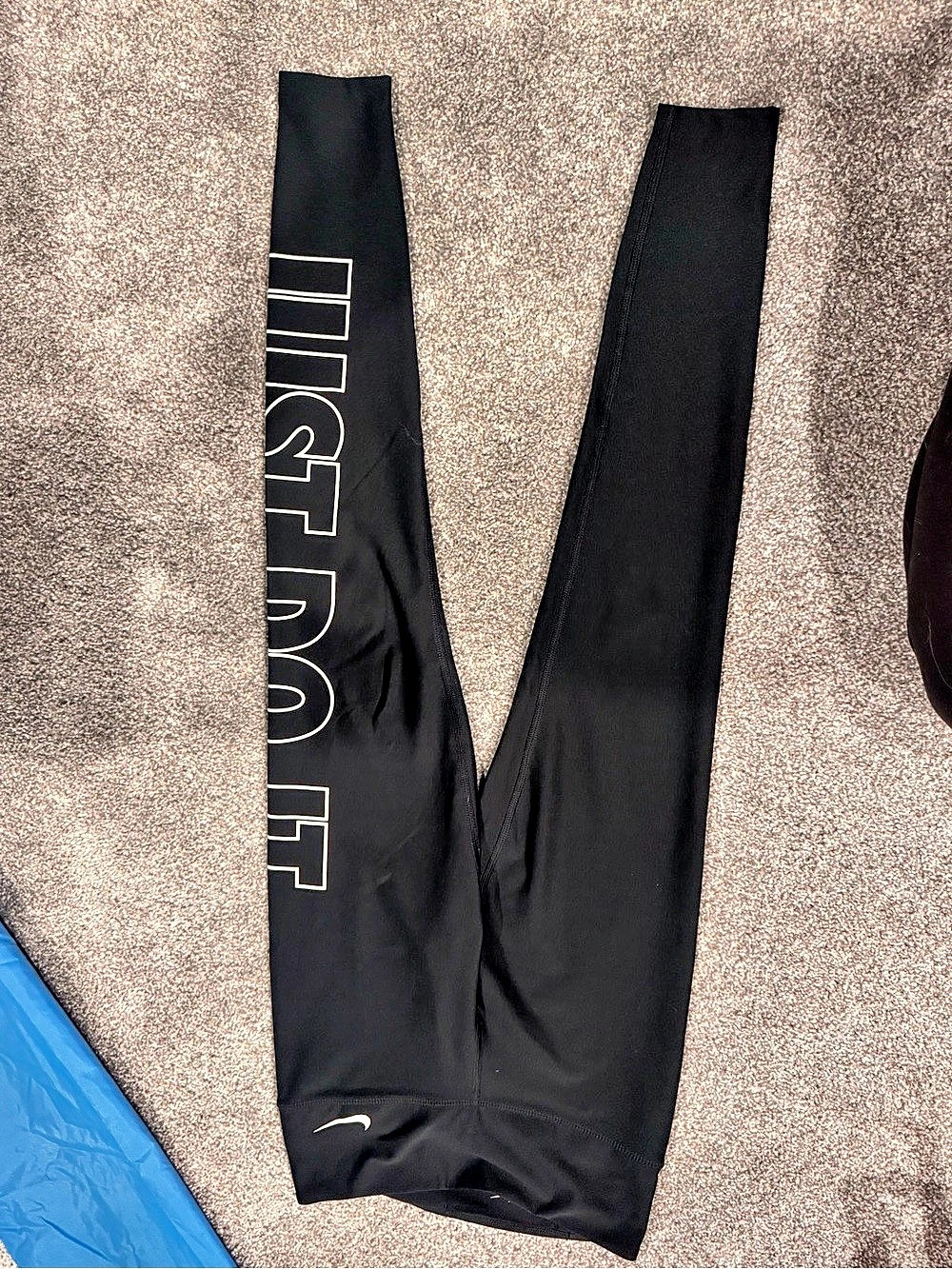 Nike Just Do It Graphic Leggings Black & White Small